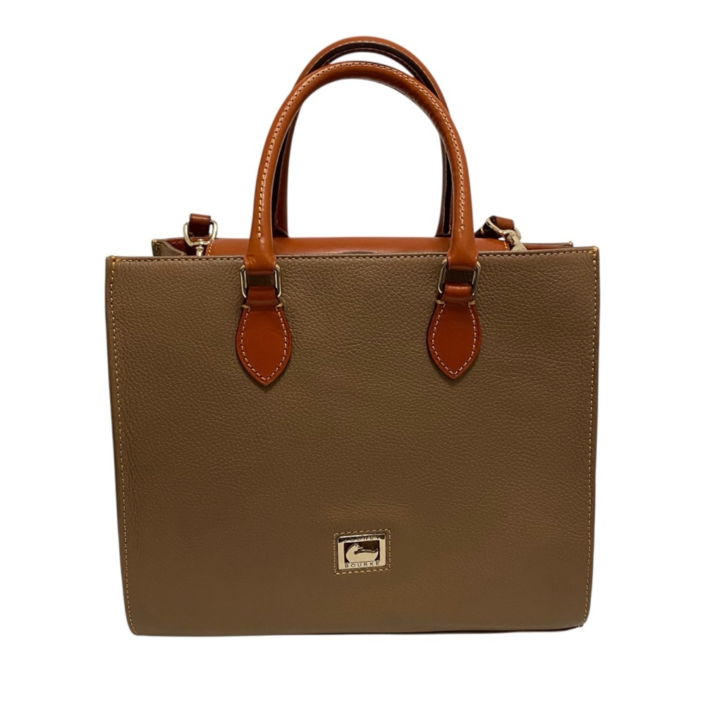 Dooney & Bourke Tan Pebbled Leather Satchel Bag